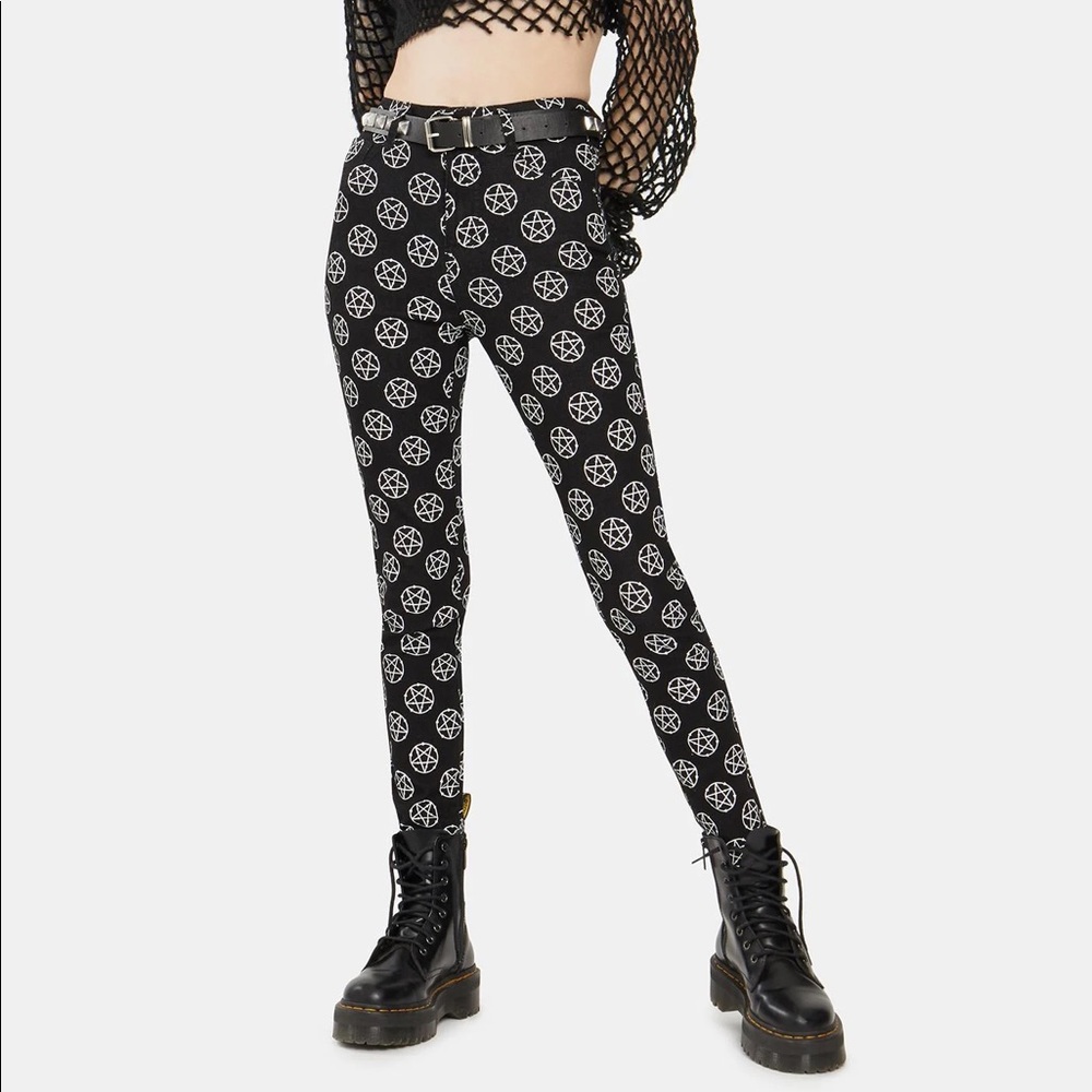 Too Fast Clothing Pentagram Skinny Jeans